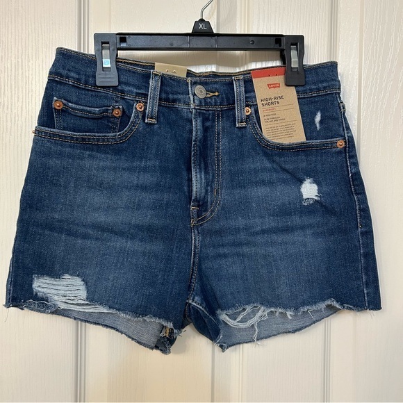 Levi's Pants - Levi's Women’s Distressed High Rise Denim Shorts in Dark Wash Size 27
